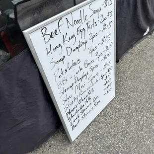 Farmers Market Menu