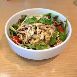 Mushrooms and daisy leaf salad