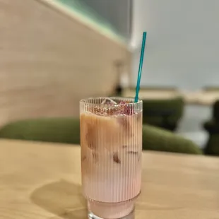 Yunnan Rose Pu&apos;erh Latte ($7.50)