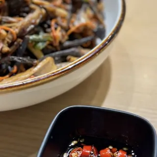 Stir-fry assorted wild mushrooms