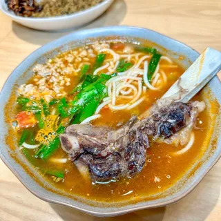 Spicy Ground Pork Rice Noodle Soup