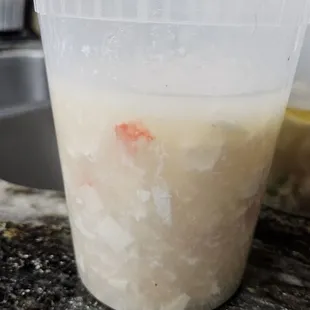 Seafood and tofu chowder