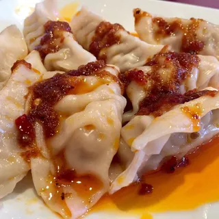 Pork Dumplings in Red Chili Oil