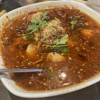 Fish Fillet Stew in Flaming Chili Oil