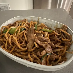 Shandong Lo Mein with beef - not a bad dish of noodles