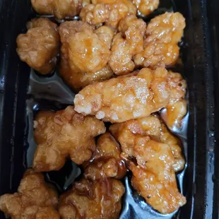 Honey chicken also attacked! So good