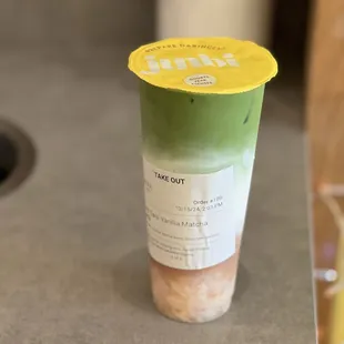 Matcha milk lychee tarot