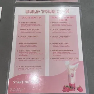 BYOD LLT (Build Your Own Drink Loose Leaf Tea)