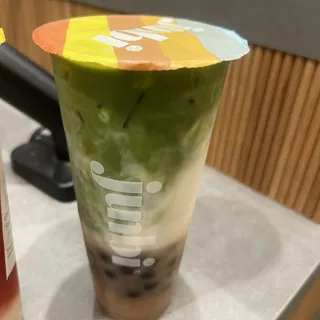 Cold Taro Vanilla Matcha Latte