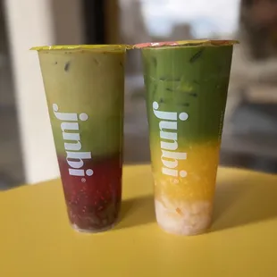 two cups of juice