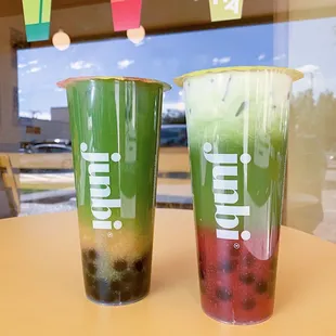 Cold Peach Lemonade Matcha