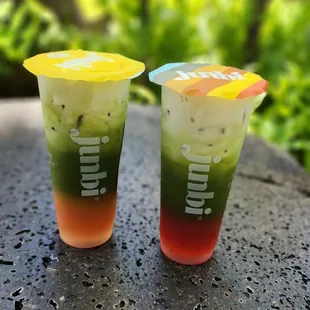 Guava matcha and strawberry matcha