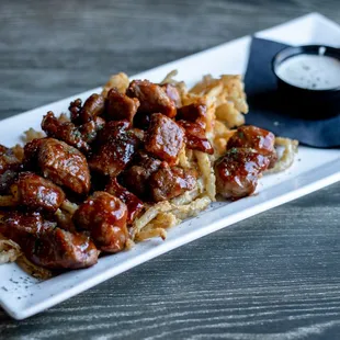 a plate of food on a table
