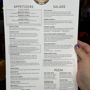 Front of Menu
