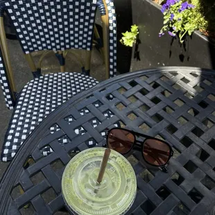 Iced green tea latte