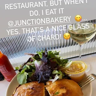 Cubano Sandwich and a glass of Chardonnay!