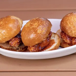 Mumbo Chicken Sliders. The BF said they were tasty but he preferred the other ones.