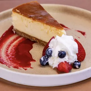 Cheesecake was tasty. The BF inhaled it.