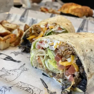 Chicken chorizo burrito