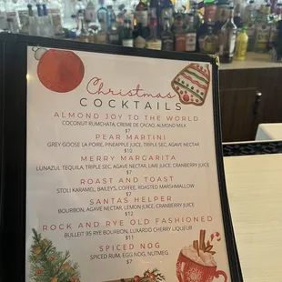 Christmas cocktails