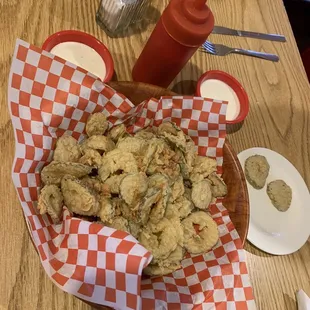 Fried pickles with house made ranch!