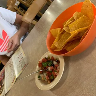 complimentary salsa and chips