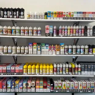 Large variety of top vape juice brands. In different mg