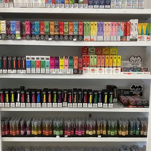 All the top disposable brands sold here. Different flavors to choose from