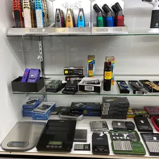 Self protection gear (pepper spray, tasers), scales, and torches