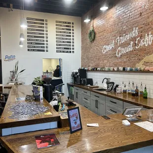 Coffee bar and counter