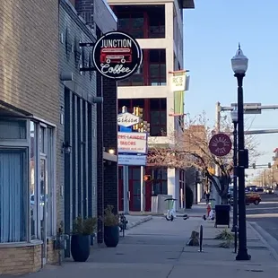 Outdoor neon sign.