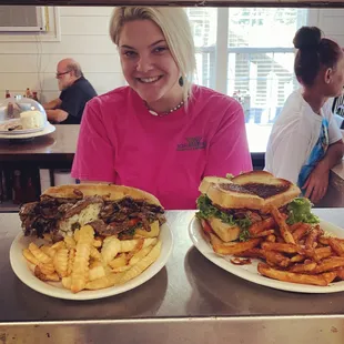 Philly Cheesesteak and the Double Decker Club