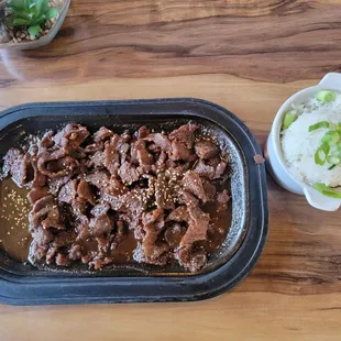 Large bulgogi plate and p Rice