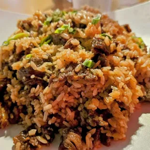 Bulgogi Fried Rice. Huge and delicious! This can last 4 meals.