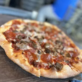 Meat lovers pizza