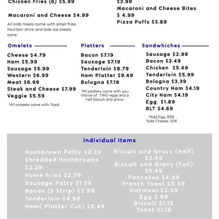 the menu for the deli deli
