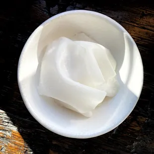 Kombu braised Kohlrabi with habanada chile and silken Tony