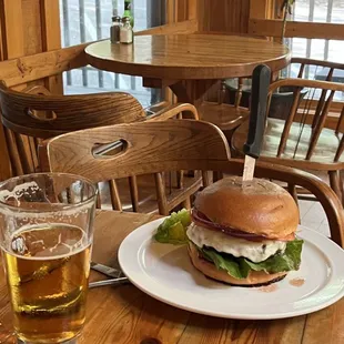 This is their beef burger with Provolone