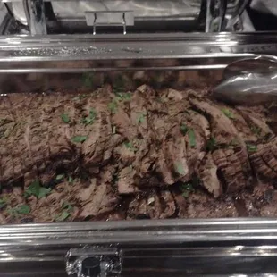 a tray of food being served