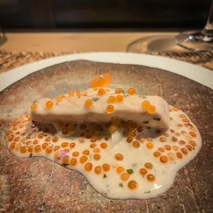 a plate of food on a table