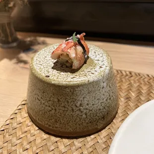 a bowl of food on a table