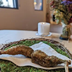 Crispy Quail Leg with Shiso