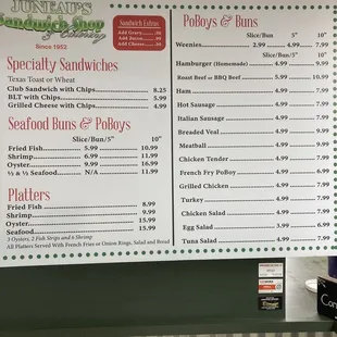 Menu update 8/10/21
