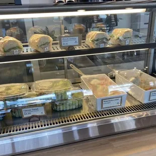 Cold sandwiches and salads