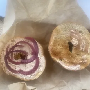 I paid almost $7 for this toasted bagel and a smear of cream cheese. Unreal