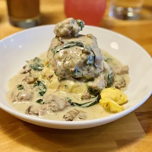 Biscuits &amp; gravy with sausage - an absolute must-order