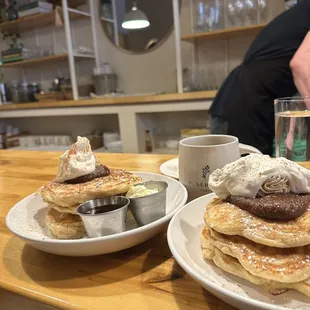 Pancakes heh (mine w side of plain yogurt)