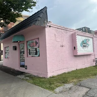 Cute pink building