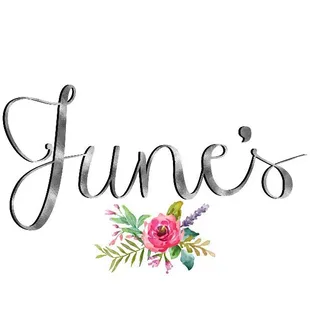 the word june with flowers