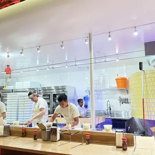 interior, sushi and sashimi